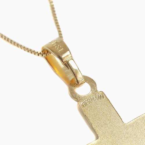 送料無料・消費税込】9金/K9 クロス ペンダント ネックレス ベネチアン