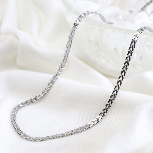 純プラチナ ネックレス チューリップ 純Pt 刻印 42cm 8.5g　1822-NP12
