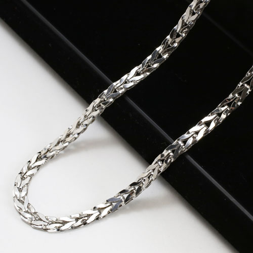 純プラチナ ネックレス チューリップ 純Pt 刻印 42cm 8.5g　1822-NP12