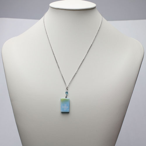 ◇北海道 小樽◇手作り ・ ガラスペンダント（ブルーハッピー）　1840-PS12