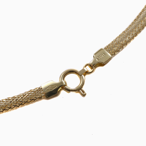 18金 K18 ラウンドメッシュタイプ オメガ ネックレス 1894-YW23