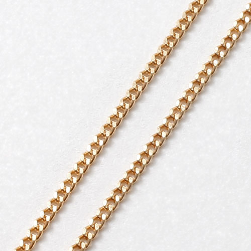 18金 イエローゴールド ネックレス 2面カット 喜平 チェーン スライド 50cm　1957-NG12