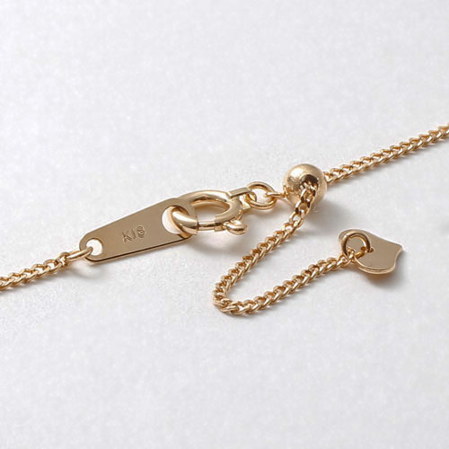 18金 イエローゴールド ネックレス 2面カット 喜平 チェーン スライド 50cm　1957-NG12