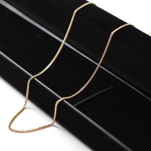 18金 イエローゴールド ネックレス 2面カット 喜平 チェーン スライド 50cm　1957-NG12