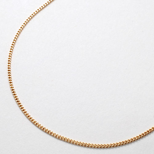 18金 イエローゴールド ネックレス 2面カット 喜平 チェーン スライド 50cm　1957-NG12