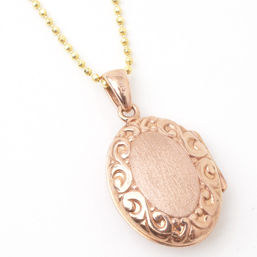 プランダ社 シルバー925 ピンクゴールド ダイヤモンド ロケットペンダント リバーシブル　1963-LS12