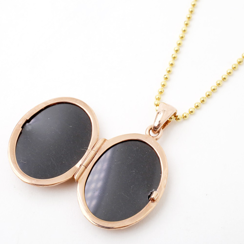 プランダ社 シルバー925 ピンクゴールド ダイヤモンド ロケットペンダント リバーシブル　1963-LS12