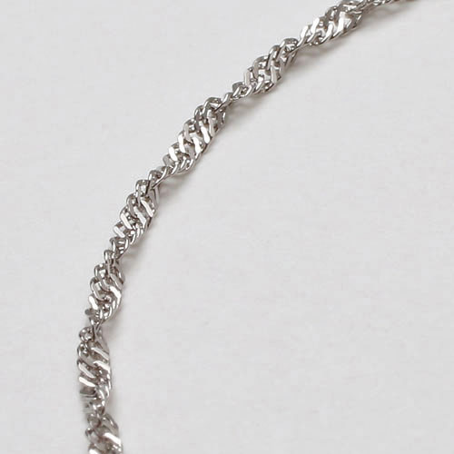 プラチナ ブレスレット Pt850 スクリュー チェーン 18cm 0.5ｇ　1974-BP12