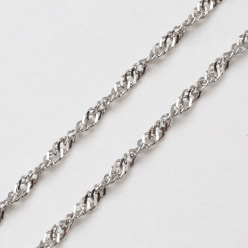 プラチナ ブレスレット Pt850 スクリュー チェーン 18cm 0.5ｇ　1974-BP12