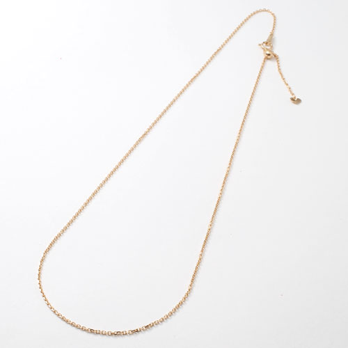 18金 ピンクーゴールド ネックレス アズキチェーン スライド アジャスター 50cm 3.6g　2005-NG12