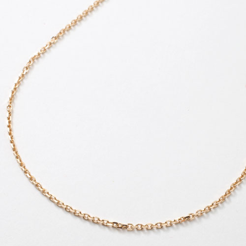 18金 ピンクーゴールド ネックレス アズキチェーン スライド アジャスター 50cm 3.6g　2005-NG12