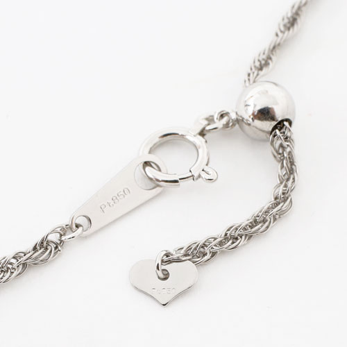 プラチナ850 フリーサイズ チェーン ネックレス クワトロ 50cm 6g　2011-NP12