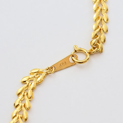 純金 ネックレス エターナルハート デザイン K24 45cm　2020-NP13