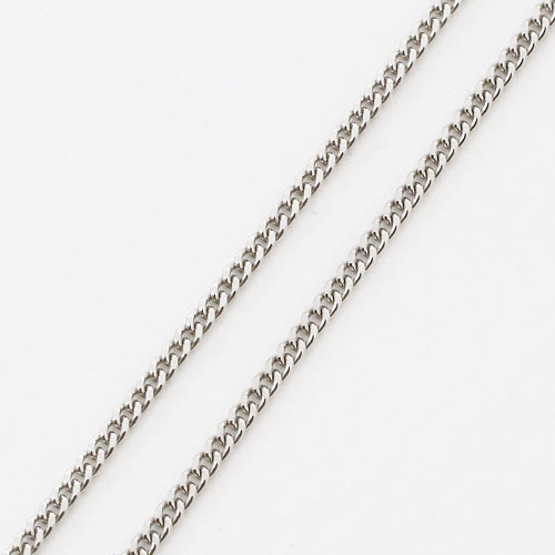 プラチナ850 フリーサイズ チェーン ネックレス 2面カットキヘイ 50cm 2.5g　2025-NP13