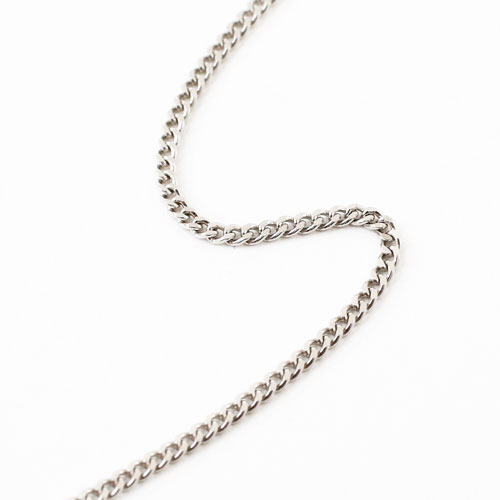 プラチナ850 フリーサイズ チェーン ネックレス 2面カットキヘイ 50cm 2g　2026-NP13