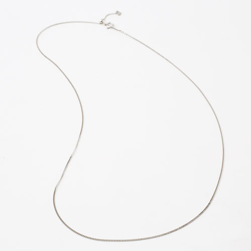 プラチナ850 フリーサイズ チェーン ネックレス 2面カットキヘイ 50cm 2g　2026-NP13