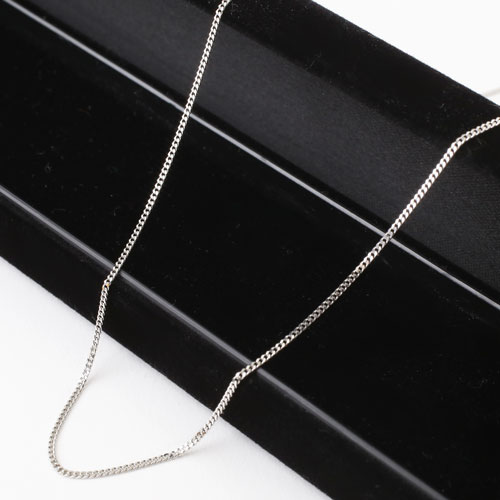プラチナ850 フリーサイズ チェーン ネックレス 2面カットキヘイ 50cm 2g　2026-NP13