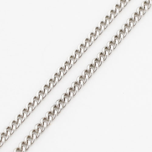プラチナ850 フリーサイズ チェーン ネックレス 2面カットキヘイ 50cm 3.8g　2027-NP13