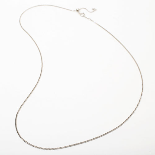 プラチナ850 フリーサイズ チェーン ネックレス 2面カットキヘイ 50cm 3.8g　2027-NP13