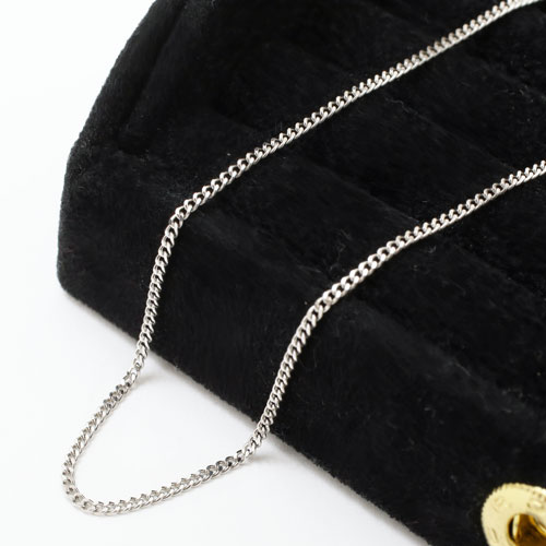 プラチナ850 フリーサイズ チェーン ネックレス 2面カットキヘイ 50cm 3.8g　2027-NP13