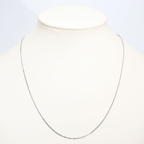 プラチナ850 フリーサイズ チェーン ネックレス 2面カットアズキ 50cm 4.1g　2029-NP13