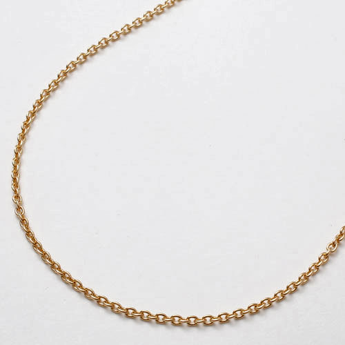 18金 イエローゴールド ネックレス アズキチェーン スライド アジャスター 50cm　2040-NG13