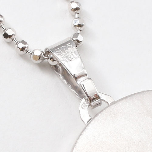 シルバー　ロケットペンダント　ブラックオニキス　ラウンド　　MERZ 2055-LS13