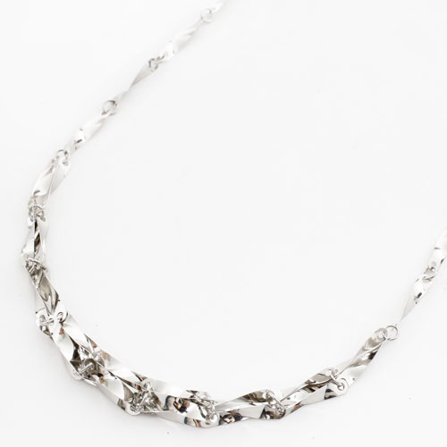 【送料無料】【日本製】純プラチナ/Pt999 グラデーション デザイン ネックレス/チェーン 42cm 3.6g　2069-NP13_-NP13