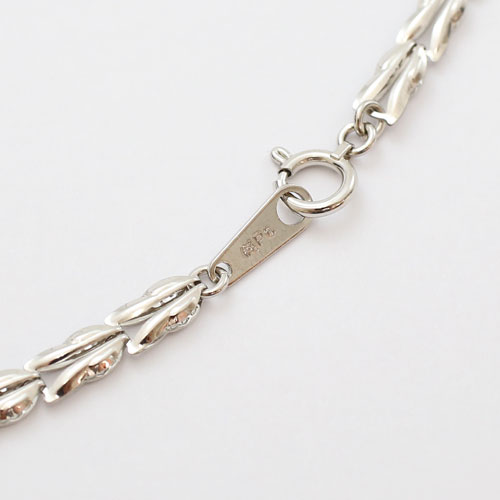 純プラチナ ネックレス リバーシブル リーフ デザイン 純Pt 45cm　2074-NP13