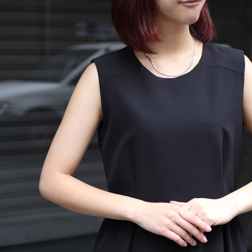 純プラチナ ネックレス リバーシブル リーフ デザイン 純Pt 45cm　2074-NP13