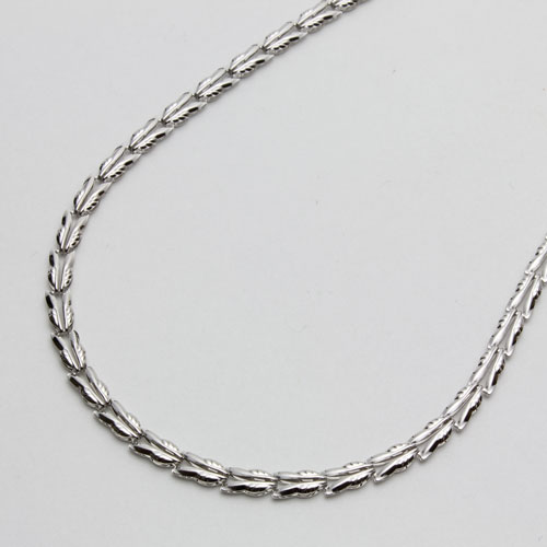 純プラチナ ネックレス リバーシブル リーフ デザイン 純Pt 45cm　2074-NP13