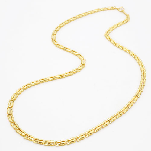 純金 リーフモチーフ デザインネックレス 45cm 6.9g K24　2075-NG13