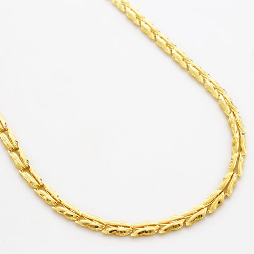 Junko 様尃用K24金トップ葉がAu999刻印ネックレスが金メッキ刻印なし