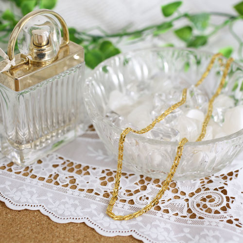 純金 リーフモチーフ デザインネックレス 45cm 6.9g K24　2075-NG13