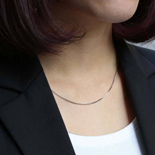 プラチナ850・キヘイネックレス 2面カット 喜平チェーン 42cm3.7g　2091-NP13