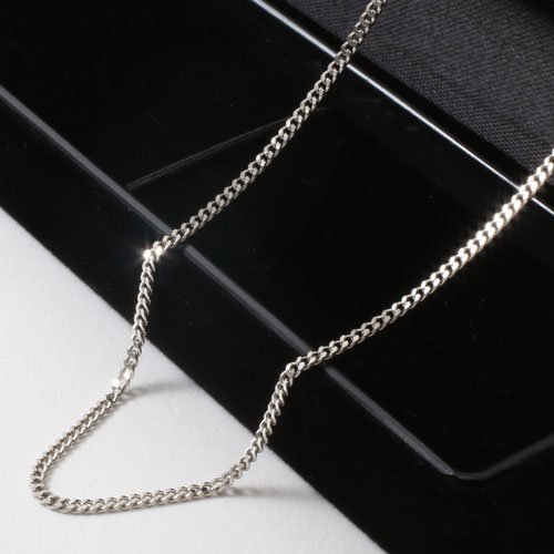 プラチナ850・キヘイネックレス 2面カット 喜平チェーン 42cm3.7g　2091-NP13