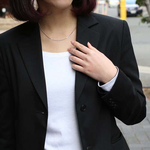 プラチナ850・キヘイネックレス 2面カット 喜平チェーン 42cm3.7g　2091-NP13