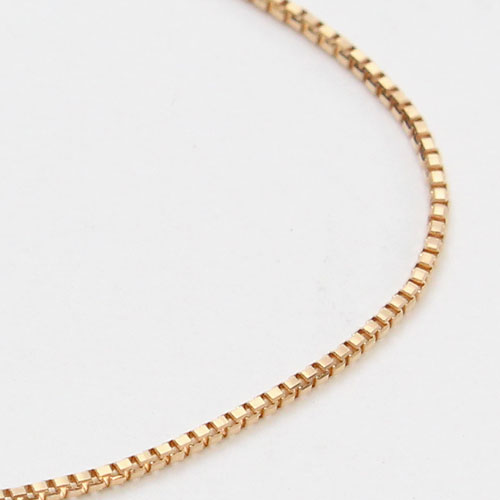 18金 ピンクゴールド フリーサイズ ベネチアン スライドチェーン 50cm　2098-NG13