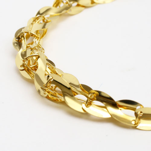 純金 24金 デザインネックレス ボリューム グラデーション デザイン 42cm 4.9g 2102-NG14