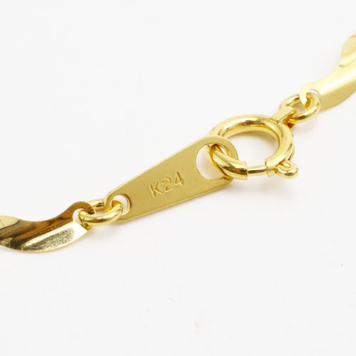 純金 24金 デザインネックレス ボリューム グラデーション デザイン 42cm 4.9g 2102-NG14