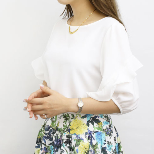 純金 24金 デザインネックレス ボリューム グラデーション デザイン 42cm 4.9g 2102-NG14