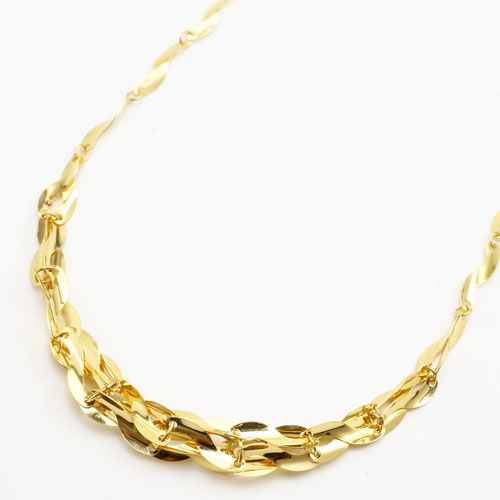 純金 24金 デザインネックレス ボリューム グラデーション デザイン 42cm 4.9g 2102-NG14