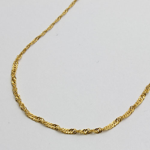 純金(K24) ネックレス スクリューチェーン 45cm グラデーション（中太）　2116-NG14