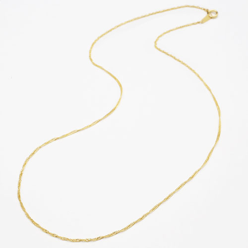 純金 24金 K24 スクリュー ネックレス 42cm 1.8g　2122-NG14