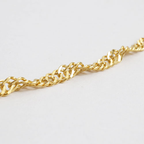 純金 ネックレス スクリュー チェーン 60cm 24.2ｇ Ｋ24 刻印　2138-NG14