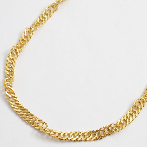 純金 ネックレス スクリュー チェーン 60cm 24.2ｇ Ｋ24 刻印　2138-NG14