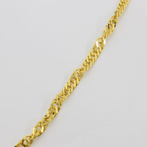 【当店最極太/4.1mm幅】【K24刻印入り】純金 ネックレス スクリュー チェーン 50cm 20.1ｇ 男女兼用 Ｋ24　2139-NG14