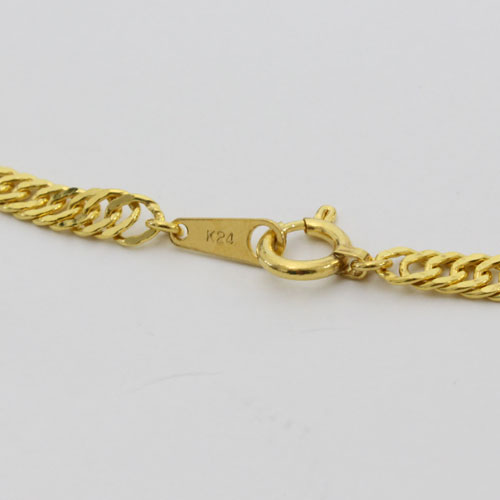 【当店最極太/4.1mm幅】【K24刻印入り】純金 ネックレス スクリュー チェーン 50cm 20.1ｇ 男女兼用 Ｋ24　2139-NG14