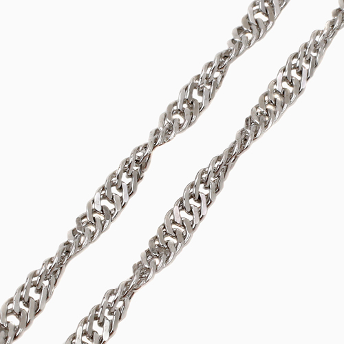 純プラチナ ネックレス スクリュー チェーン 50cm Pt999 刻印　2140-NP14