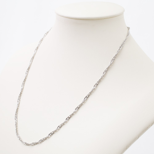 純プラチナ ネックレス スクリュー チェーン 50cm Pt999 刻印　2140-NP14